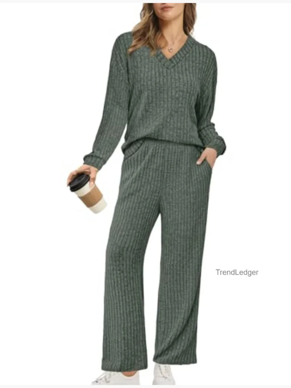 Women's Lounge Sets Sweater Pant Set Matching Track Suit Fall Outfits
